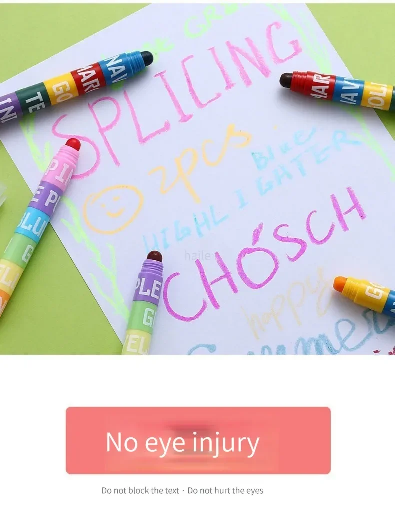 6/12pcs/set Colors Rainbow Mini Splicing Pastel Gel Highlighter Markers Pen Office School Stationery Painting Mark Art Supplies