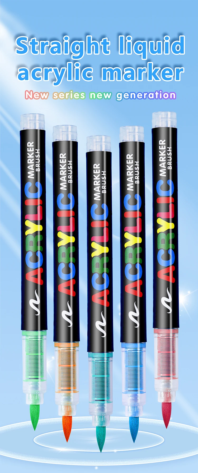 3Pcs White Marker Paint Pens set Permanent Brush Pen for Art projects, Drawing, Rock Painting, Stone Ceramic Glass Wood Plastic