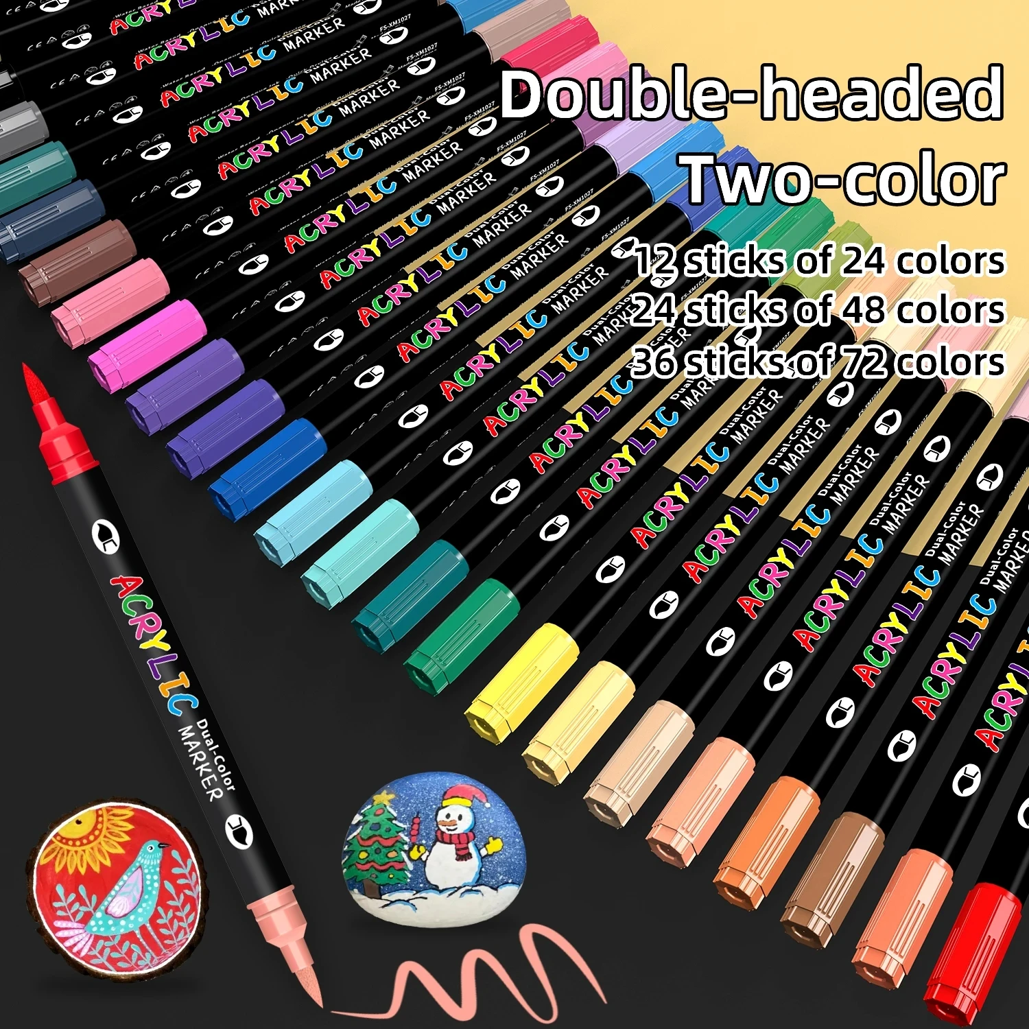 24-240 Colors Art Markers Set, Dual Color Dual Tip Acrylic Paint Pens Markers Drawing Markers for DIY Crafts Making