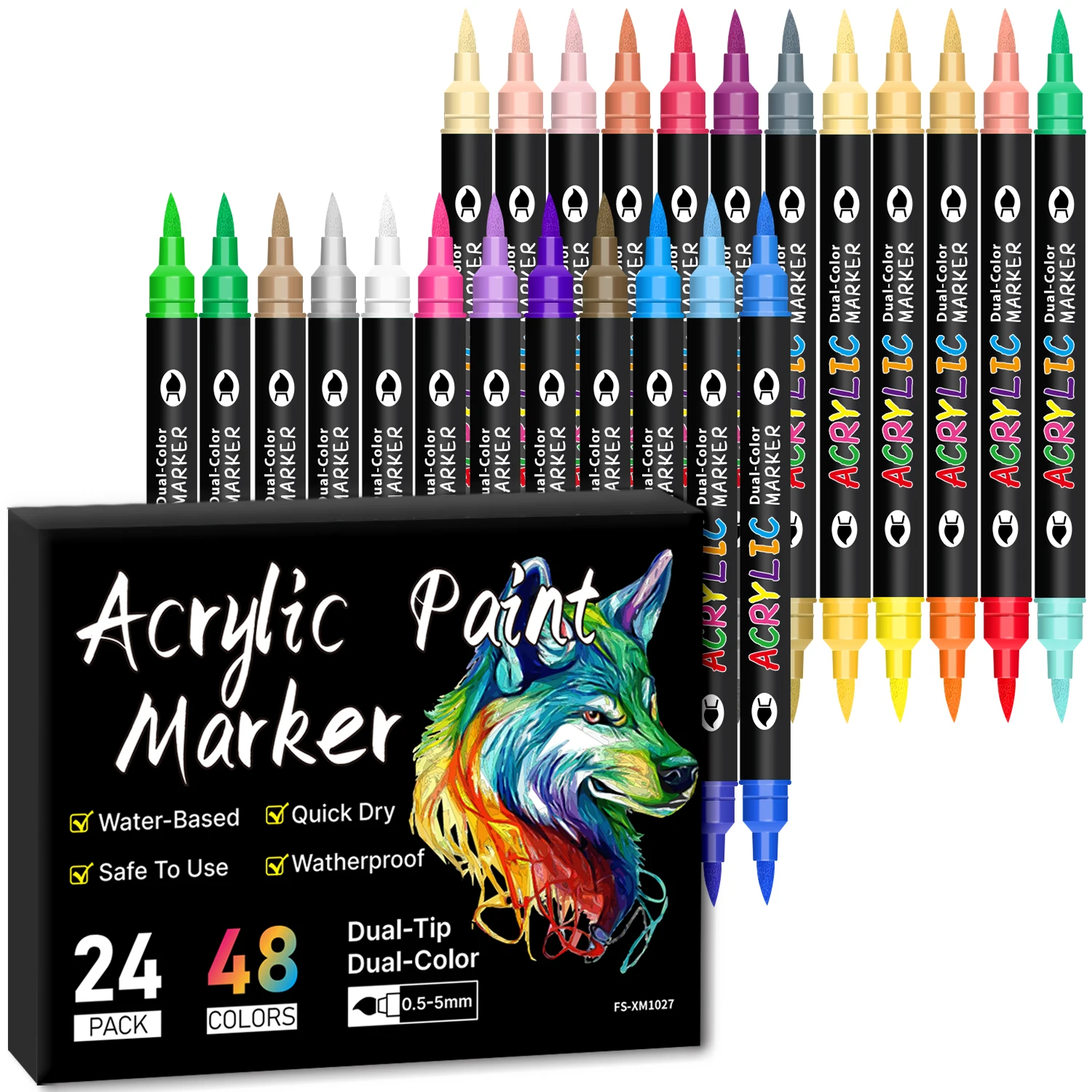 24-240 Colors Art Markers Set, Dual Color Dual Tip Acrylic Paint Pens Markers Drawing Markers for DIY Crafts Making