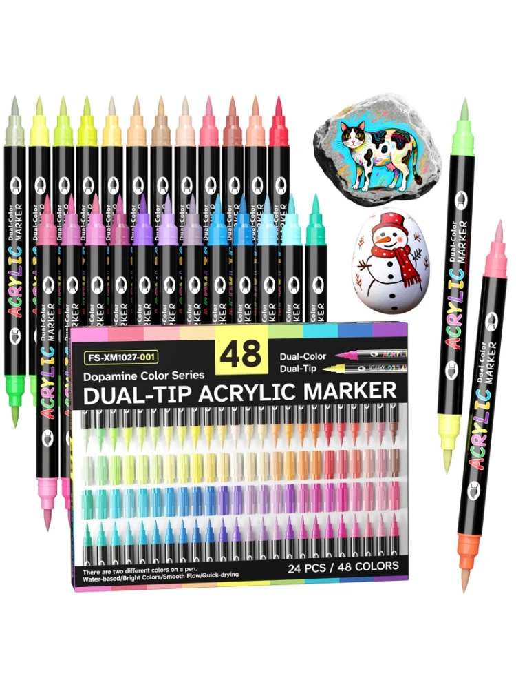 24-240 Colors Art Markers Set, Dual Color Dual Tip Acrylic Paint Pens Markers Drawing Markers for DIY Crafts Making