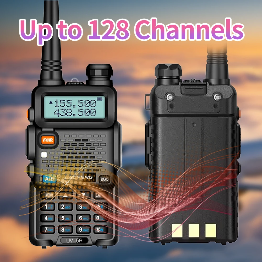 1PC/2PCS Baofeng UV 5R USB Long Range Ham Amateur With FM Radio Long Range Portable Two Way Radio Baofeng CB Radio Walkie Talkie
