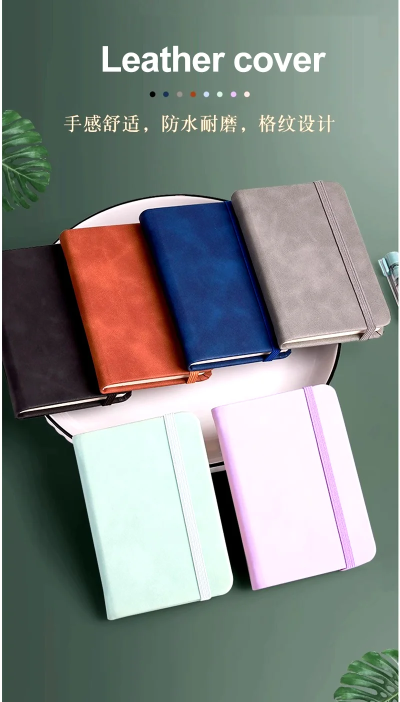 1Pcs A7 Mini Notebook Portable Student Pocket Book Notepad Diary Planner Agenda Leather Cover Memo Pad Office School Stationery