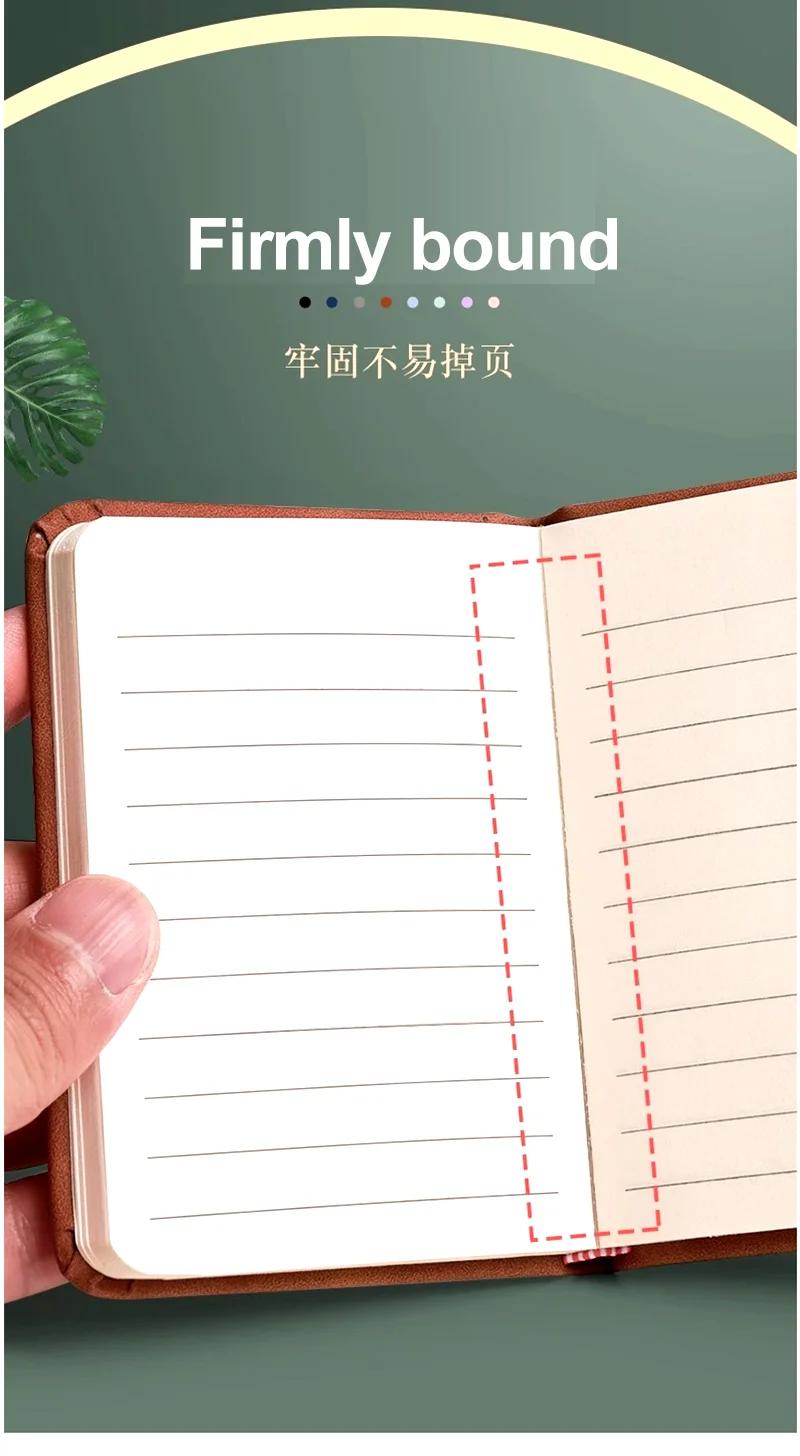 1Pcs A7 Mini Notebook Portable Student Pocket Book Notepad Diary Planner Agenda Leather Cover Memo Pad Office School Stationery