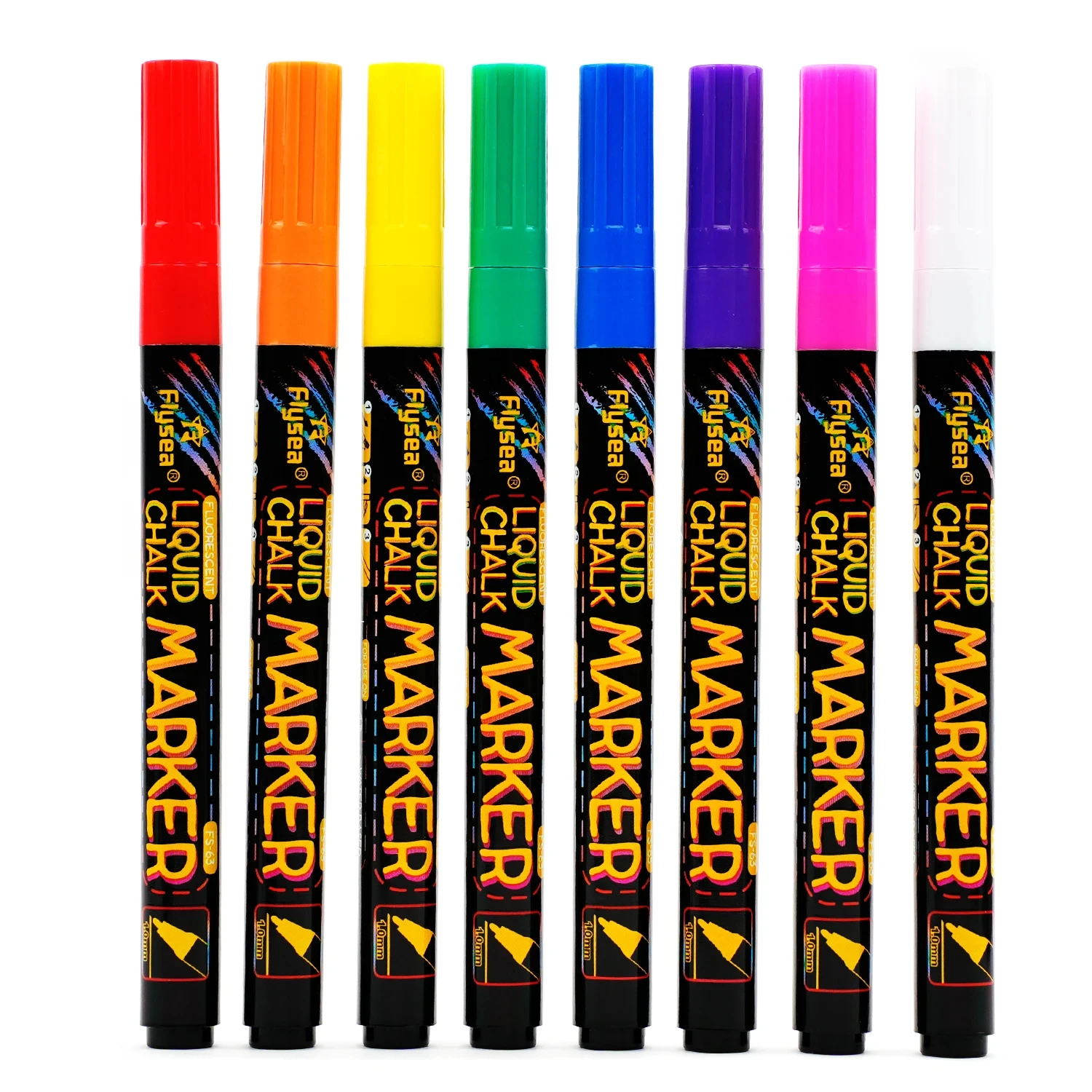 8 Colors Liquid Chalk Erasable LED Highlighter Fluorescent Marker Suit for Blackboard Glass Window Painting Advertisement Chalk
