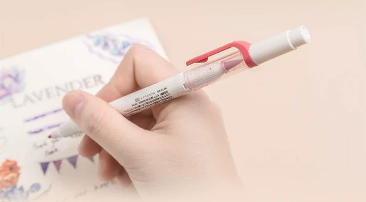 1Pcs Zebra Marker Pen WFT8 Series Double Headed Light Highlighter (Brush Soft Tip + Fine Tip) Students Use Color Painting Pen