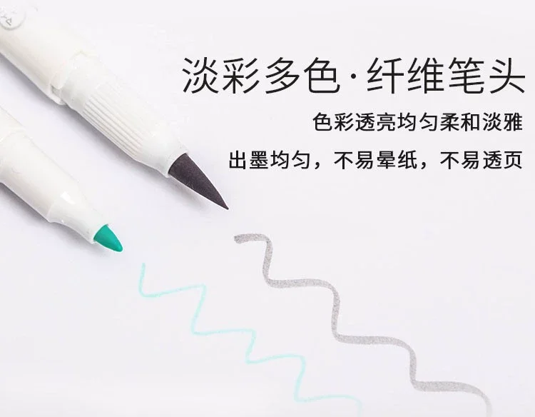1Pcs Zebra Marker Pen WFT8 Series Double Headed Light Highlighter (Brush Soft Tip + Fine Tip) Students Use Color Painting Pen