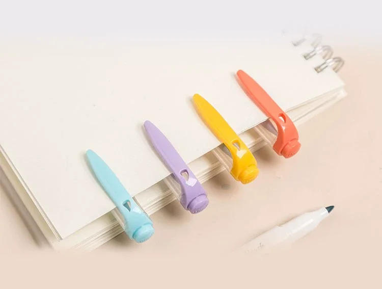 1Pcs Zebra Marker Pen WFT8 Series Double Headed Light Highlighter (Brush Soft Tip + Fine Tip) Students Use Color Painting Pen