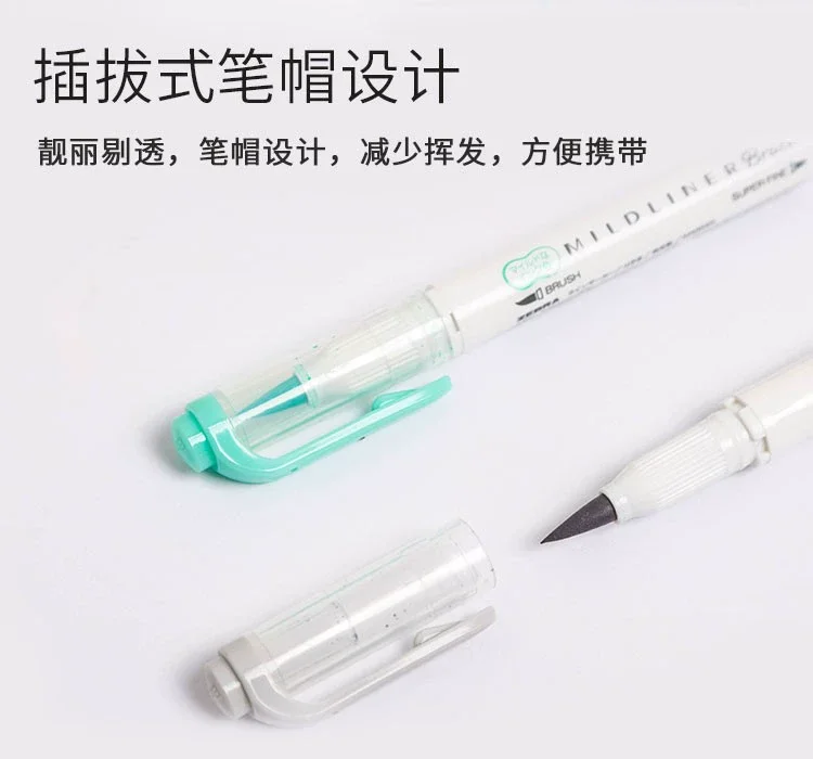 1Pcs Zebra Marker Pen WFT8 Series Double Headed Light Highlighter (Brush Soft Tip + Fine Tip) Students Use Color Painting Pen
