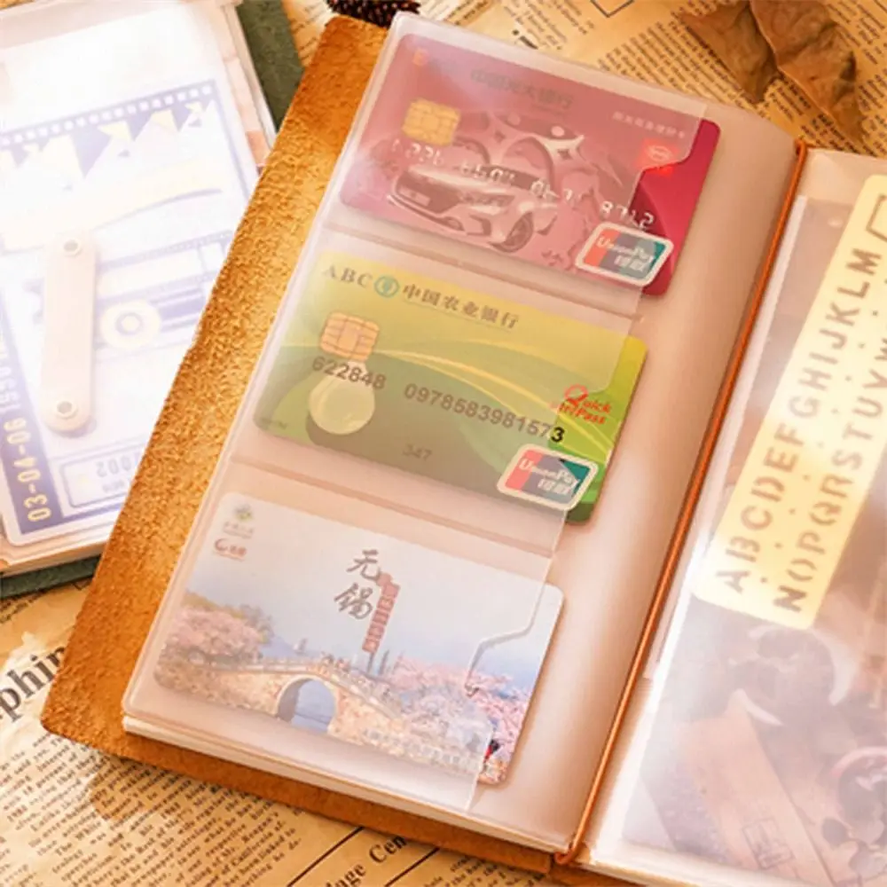 PVC Zipper Bag for Midori Travelers Notebook Journal Planner Accessory Card Holder Storage Standard/Pocket/Passport