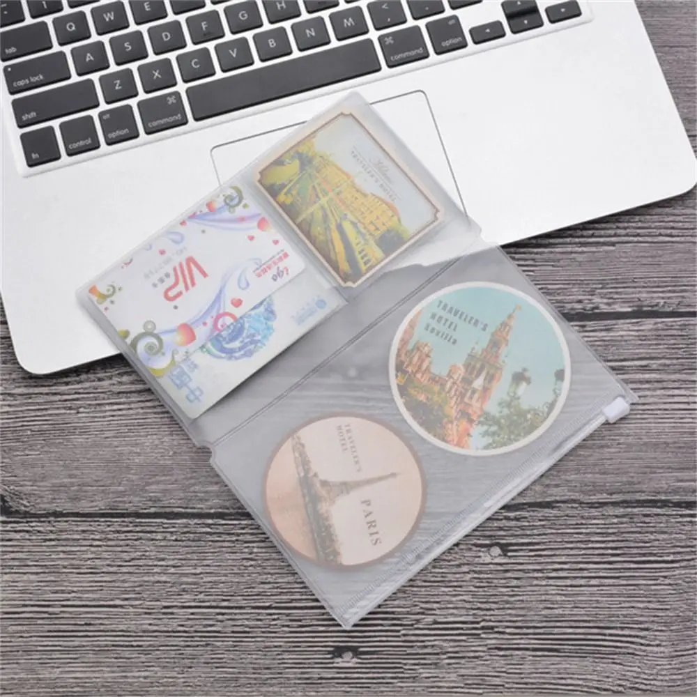 PVC Zipper Bag for Midori Travelers Notebook Journal Planner Accessory Card Holder Storage Standard/Pocket/Passport