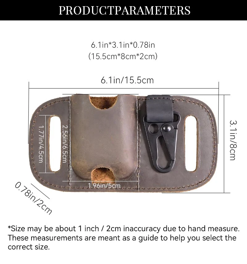 1pcMen's casual genuine leather case, handmade,suitable for airpods pro headphones and headphones of the same size