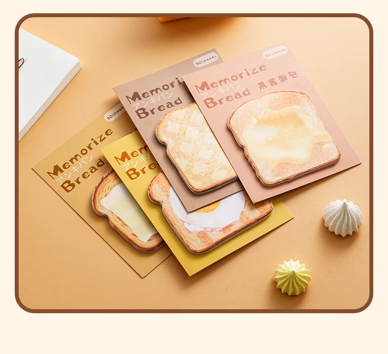 Memory Bread Series Convenient Notes Creative and Beautiful Notes Memo N Times Ins Style High-end Note Paper Stationery Supplies