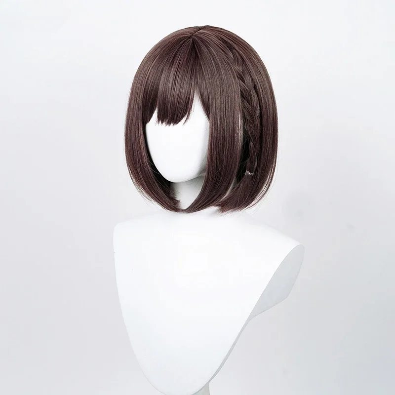 Anime Shinonome Ena Cosplay Wig Grey Pink Brown Short Heat Resistant Synthetic Hair Halloween Party Wigs
