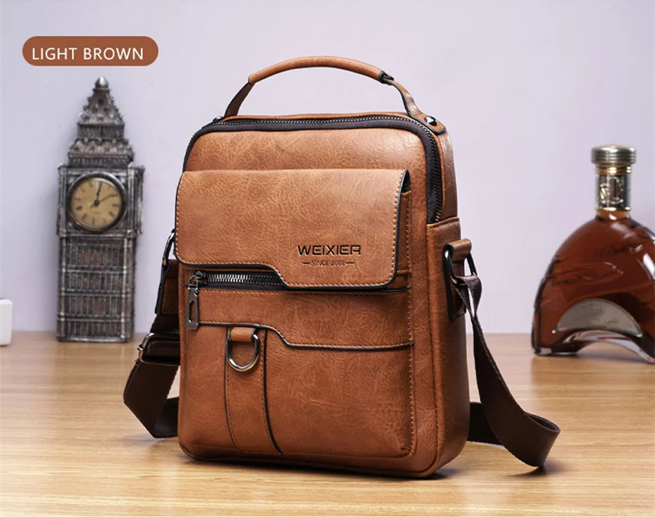 Men's Genuine Leather Crossbody Bag Shoulder Bags Vintage Handbags Business Bag