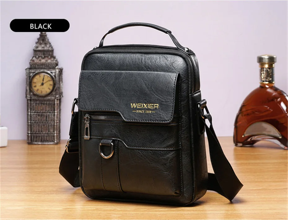Men's Genuine Leather Crossbody Bag Shoulder Bags Vintage Handbags Business Bag