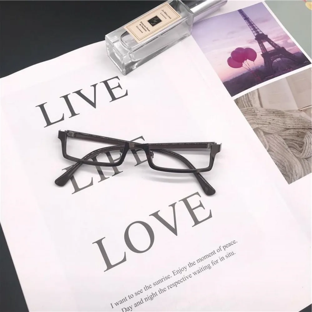 Multicolour Half Frame Glasses Personalized COS Anime Fake Glasses Metal Photography Prop Eyeglasses Adults