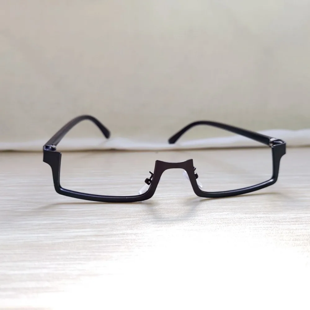 Multicolour Half Frame Glasses Personalized COS Anime Fake Glasses Metal Photography Prop Eyeglasses Adults