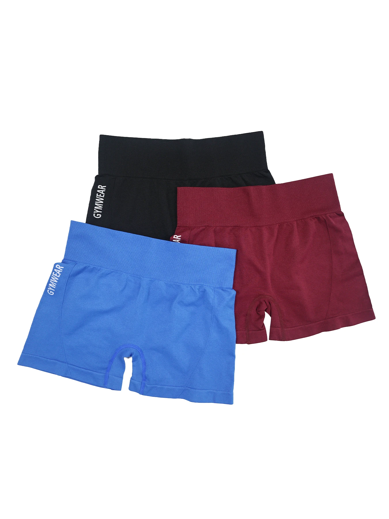 3PCS Fitness Shorts Female Tight Cycling Yoga Breathable Sports Pants High Waist Shorts