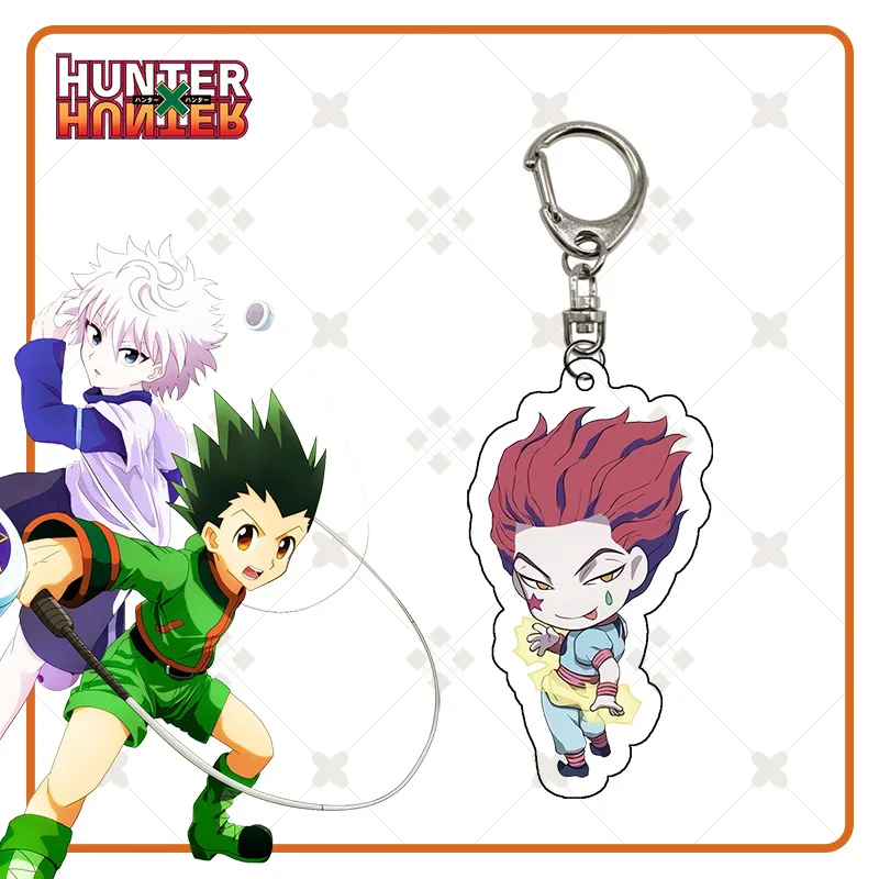 HunterxHunter Gon Freecss Cartoon Acrylic Keychains Killua Zoldyck Pendants Kurapika Keyring Hisoka Bag Tag Trendy Collection