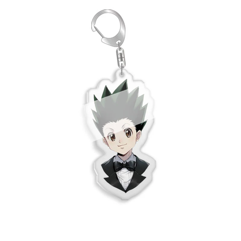 HunterxHunter Gon Freecss Cartoon Acrylic Keychains Killua Zoldyck Pendants Kurapika Keyring Hisoka Bag Tag Trendy Collection