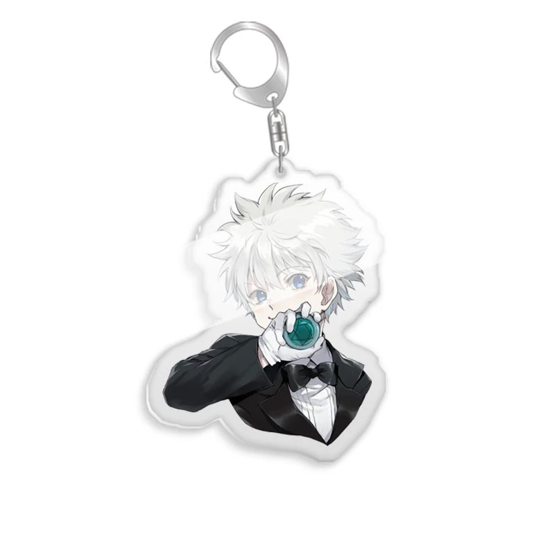 HunterxHunter Gon Freecss Cartoon Acrylic Keychains Killua Zoldyck Pendants Kurapika Keyring Hisoka Bag Tag Trendy Collection