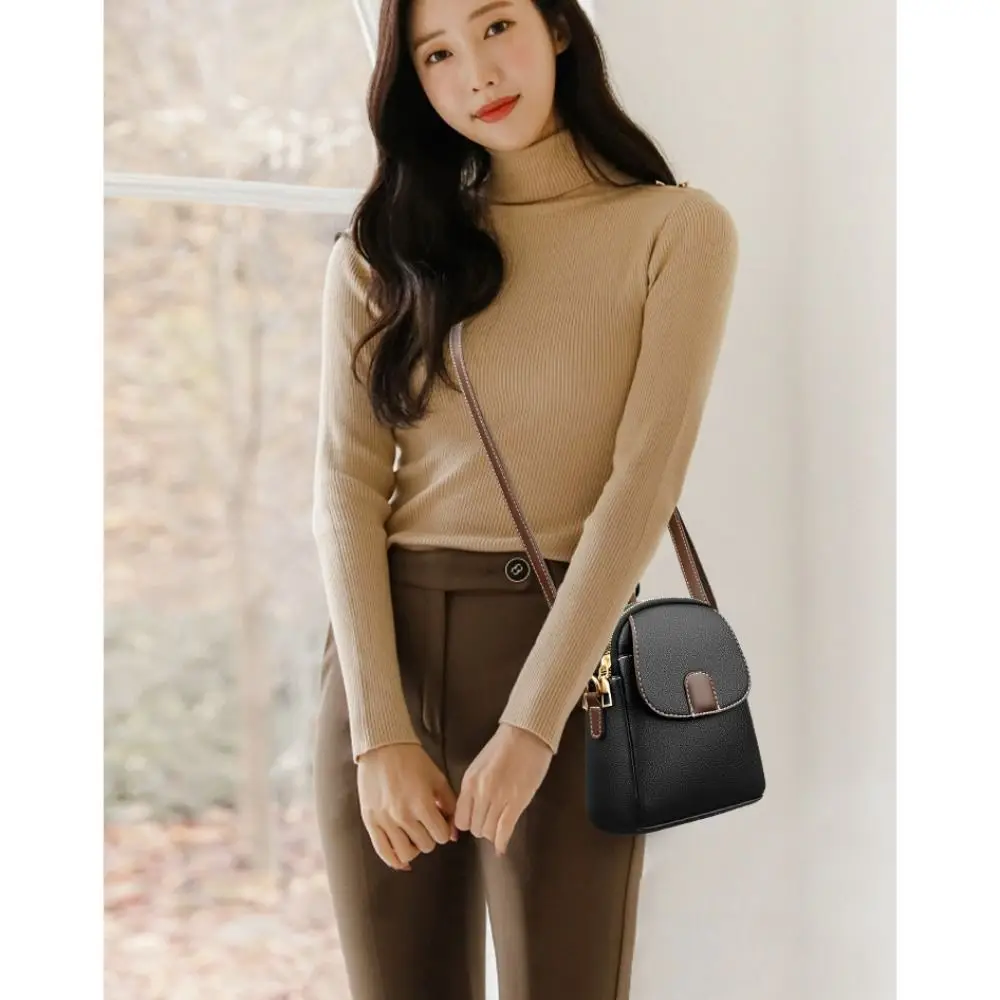 Mini Square Bags Bag Versatile Crossbody Shoulder Bag Casual Trendy Leather Bag Cellphone Bag for Women Girl