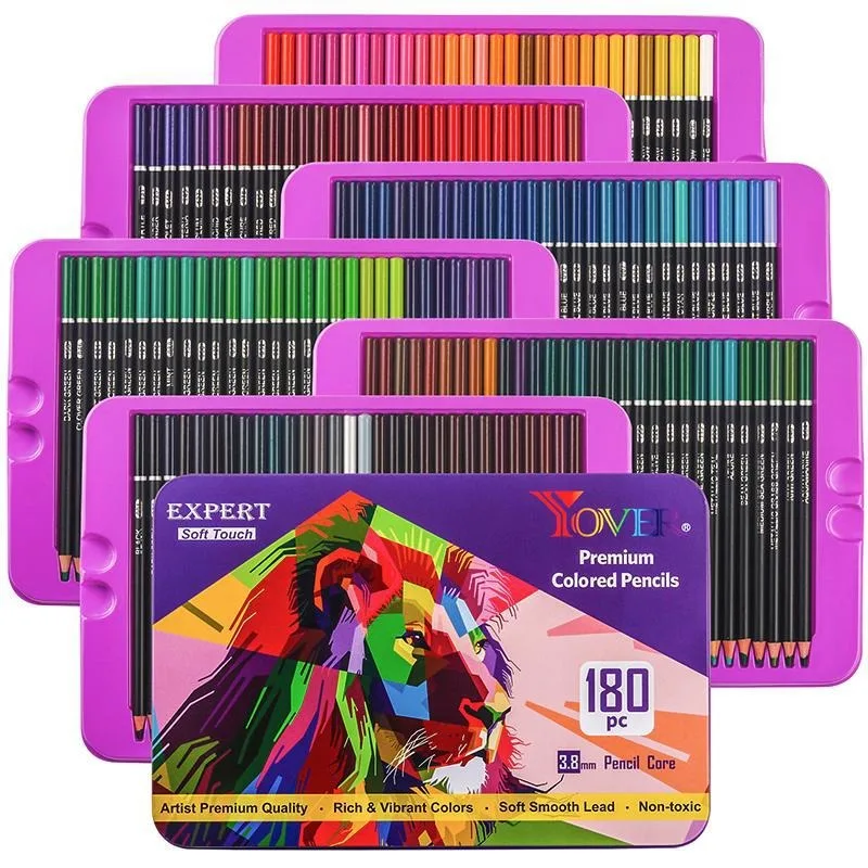 KALOUR Colored Pencil 180 Colors Set Lápices Painting Art Supplies High Quality Color Core Excellent Mixing Layering Performance