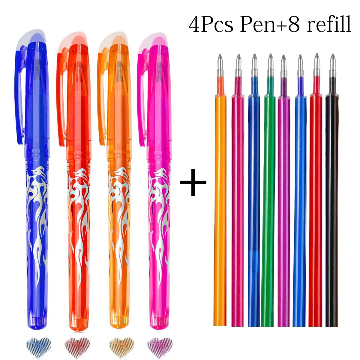 Color Erasable Gel Pens 0.7mm Multi-color Refill Kawaii Colored Pen for Drawing Writing Gel Ink Rollerball Pen Stationery