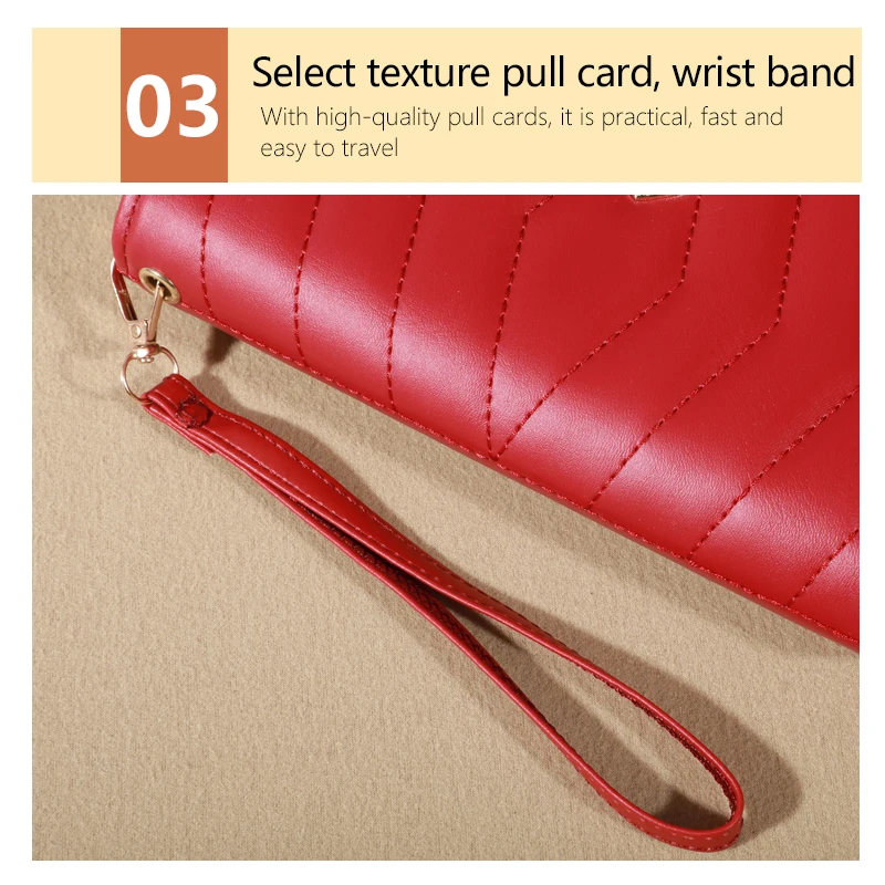 Chic Faux Leather Wallet - Double Zipper Security - Coin Purse & Card Slots - Fashionable Wristband Clutch for Everyday