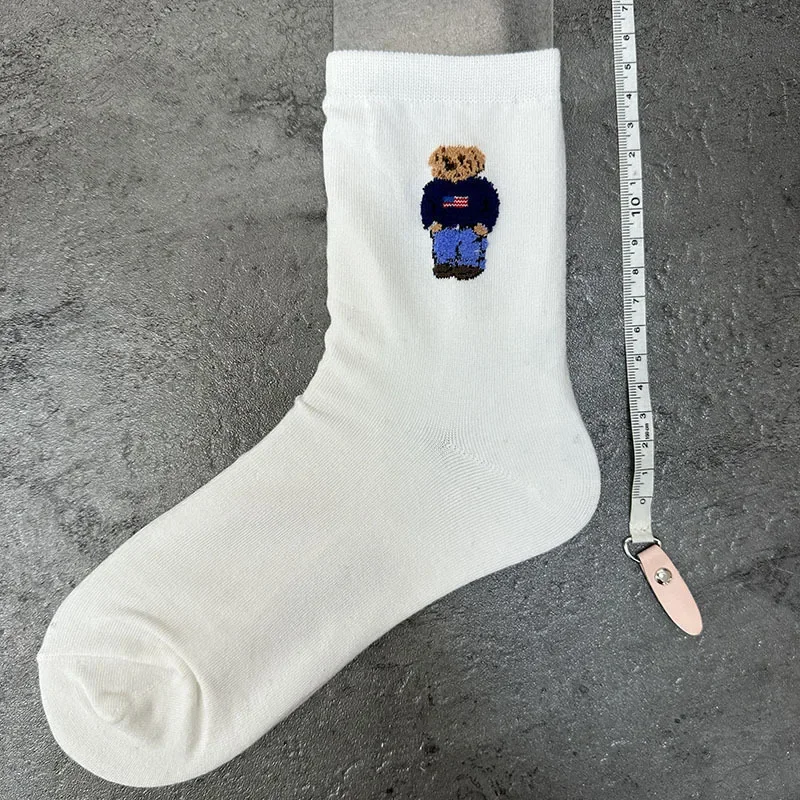 Good Quality Cartoon Elegant Lady Bear Women's Cute Socks Cotton Harajuku Style Woman Novelty Breathable Sox Christmas Gifts