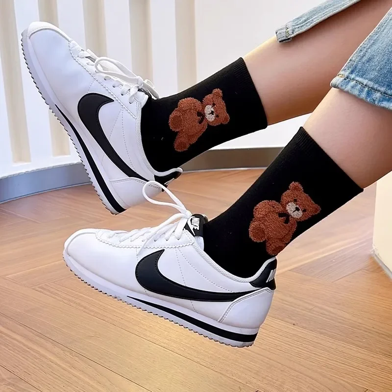 Good Quality Cartoon Elegant Lady Bear Women's Cute Socks Cotton Harajuku Style Woman Novelty Breathable Sox Christmas Gifts