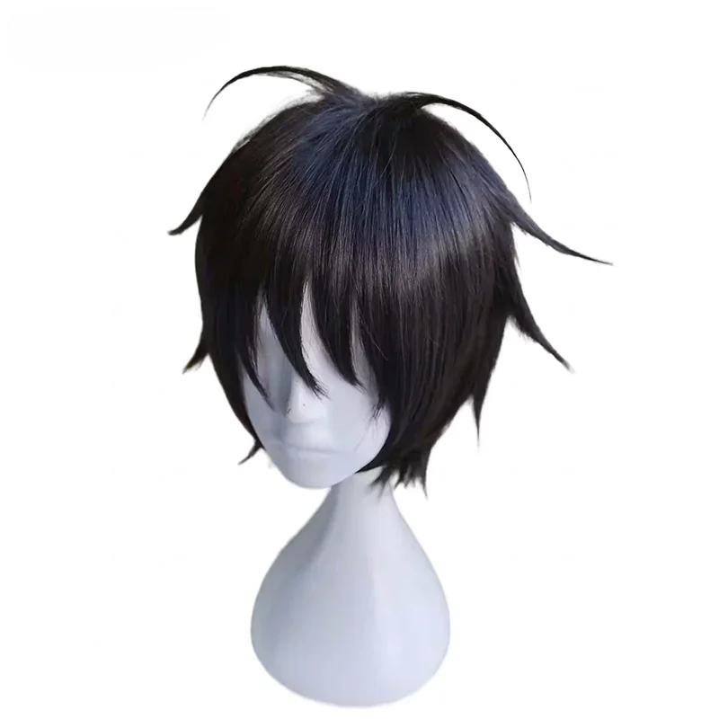 Anime Monkey D. Luffy Short Black Cosplay Wig Heat Resistant Synthetic Hair Wigs