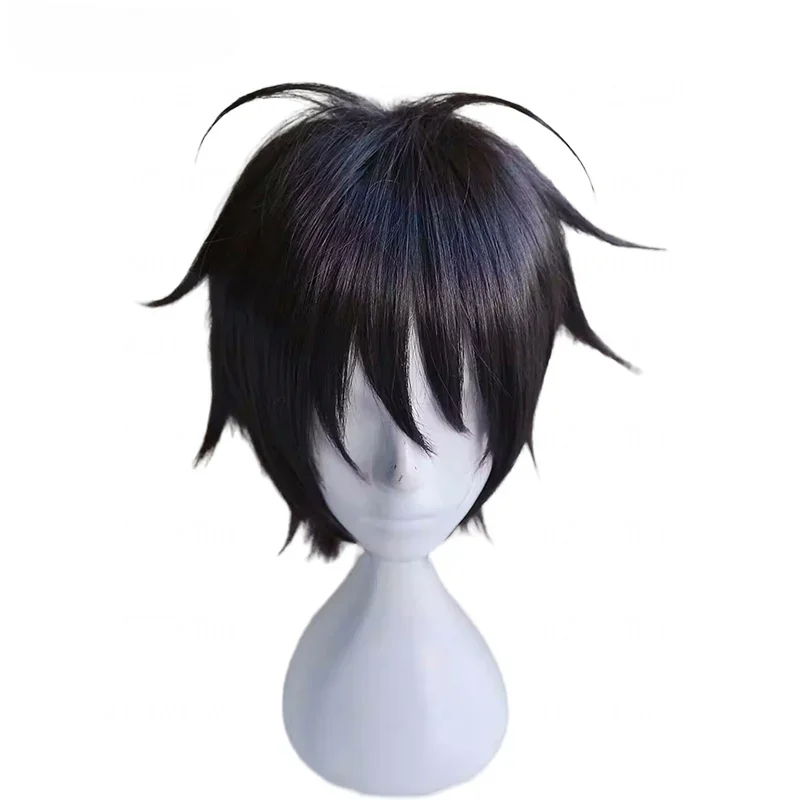 Anime Monkey D. Luffy Short Black Cosplay Wig Heat Resistant Synthetic Hair Wigs