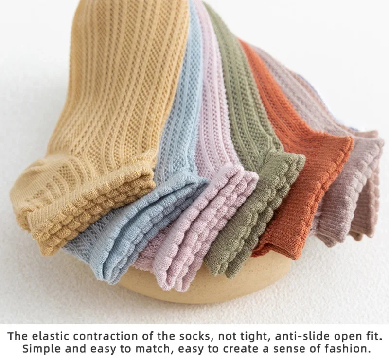 5 Pairs Women Cotton Short Socks Summer Thin Mesh Low Cut Soft Breathable Solid Color No Show High Quality Female Ankle Socks