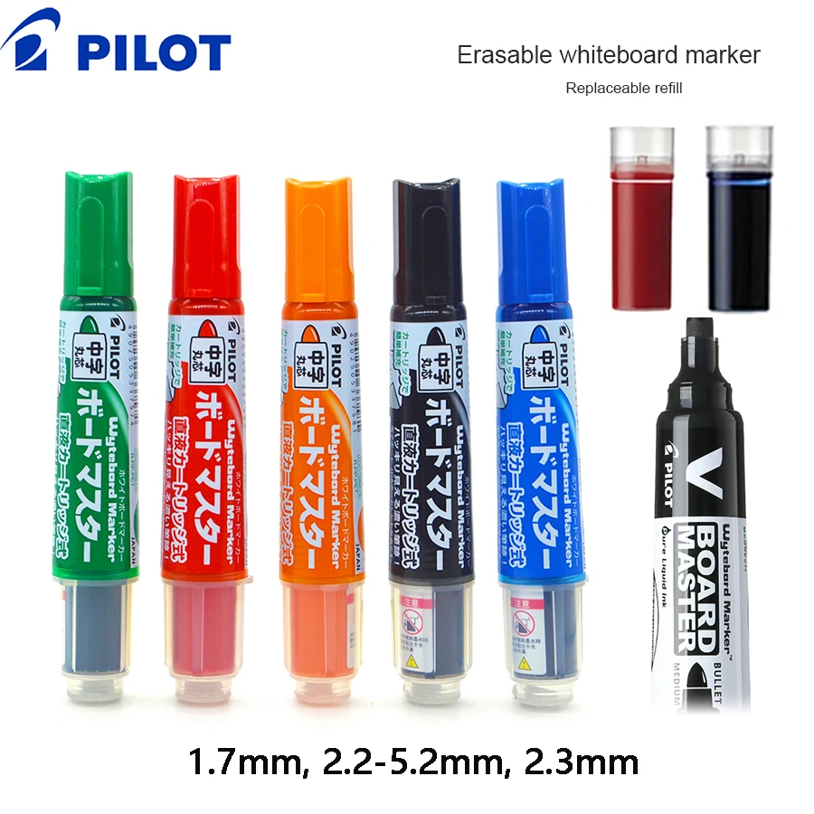 Pilot High Capacity Marking Pen Professional for White Board, Ultra-clean Erasing Water-based Replaceable Ink Idea Organizer Set