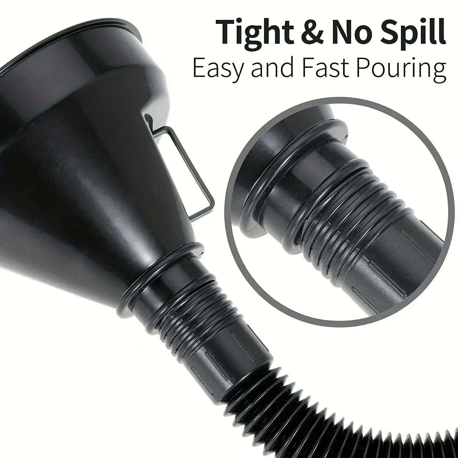 1 PC Multi Functional Flexible Funnel: Spill-Proof Oil Changing Tool with Wide Mouth & Handle Automobile