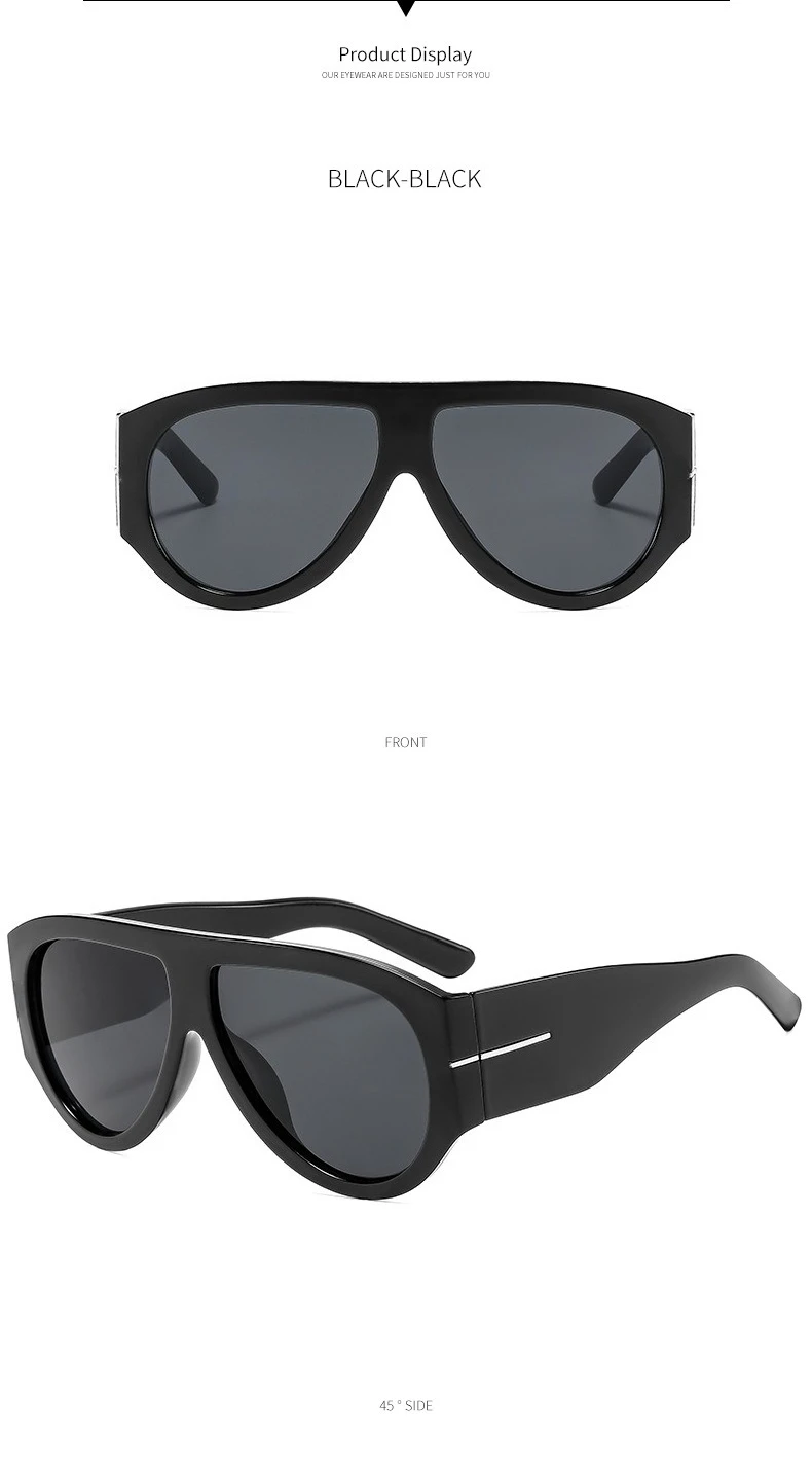 New Trendy Oversized Large Frame Y2K Cat Eye Sunglasses for Women Vintage Retro Oval Gradient Sunglasses UV400 Decoration Shades