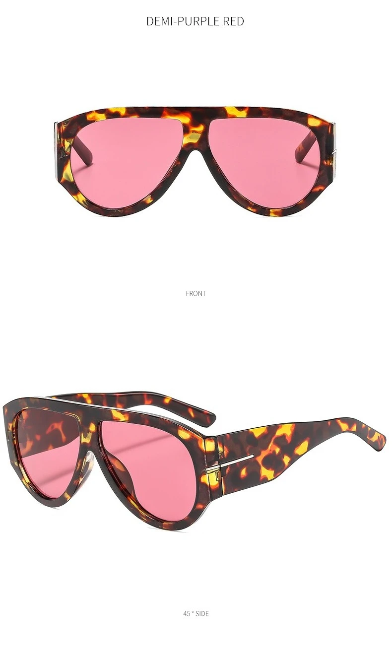 New Trendy Oversized Large Frame Y2K Cat Eye Sunglasses for Women Vintage Retro Oval Gradient Sunglasses UV400 Decoration Shades