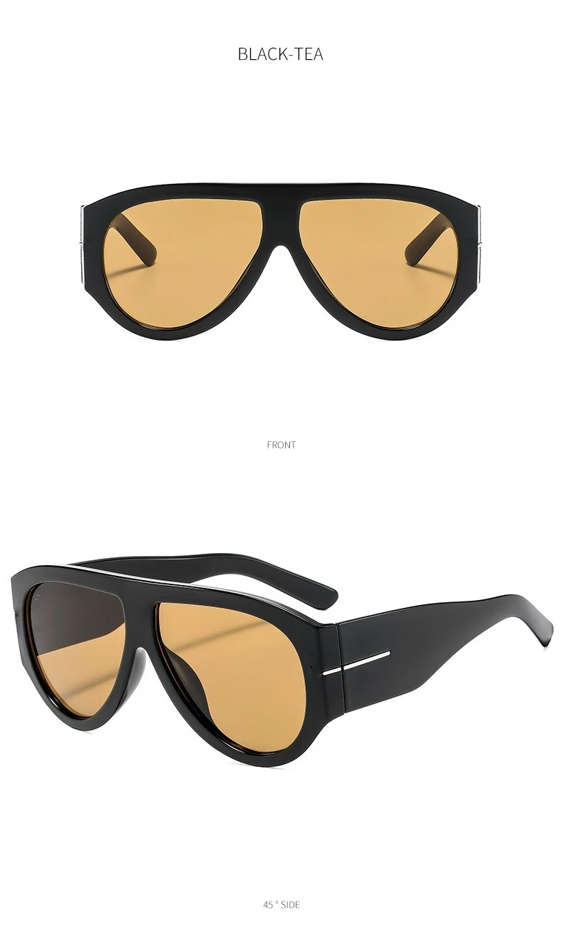 New Trendy Oversized Large Frame Y2K Cat Eye Sunglasses for Women Vintage Retro Oval Gradient Sunglasses UV400 Decoration Shades