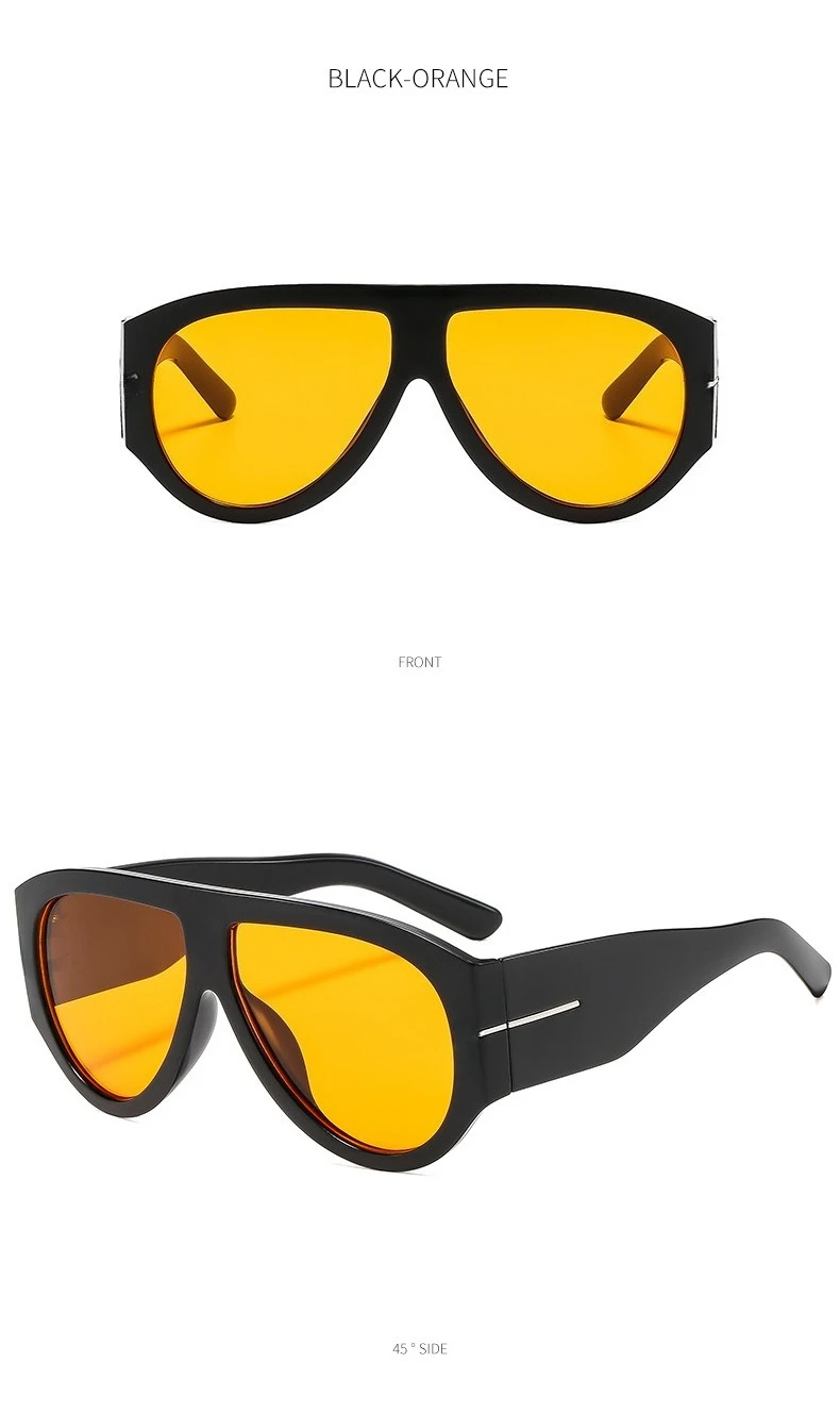 New Trendy Oversized Large Frame Y2K Cat Eye Sunglasses for Women Vintage Retro Oval Gradient Sunglasses UV400 Decoration Shades