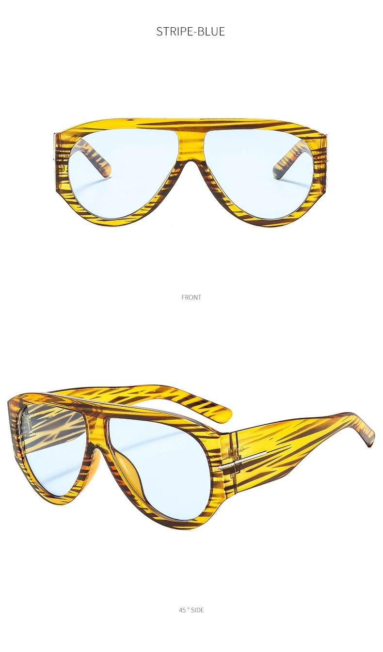 New Trendy Oversized Large Frame Y2K Cat Eye Sunglasses for Women Vintage Retro Oval Gradient Sunglasses UV400 Decoration Shades