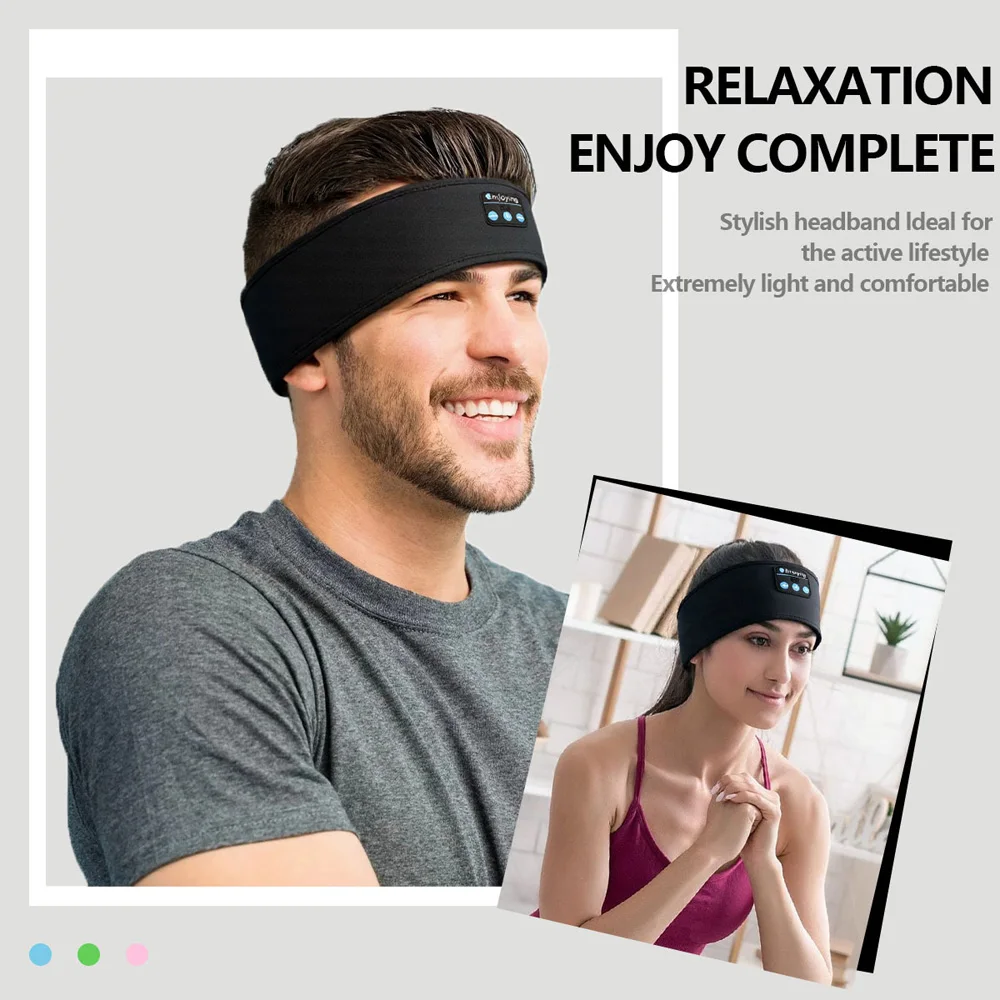 Wireless Bluetooth Music Eye Mask Sports Headband Anti-noise Headphones Talk Running Yoga Music Headwear Wireless Sleep Headphon