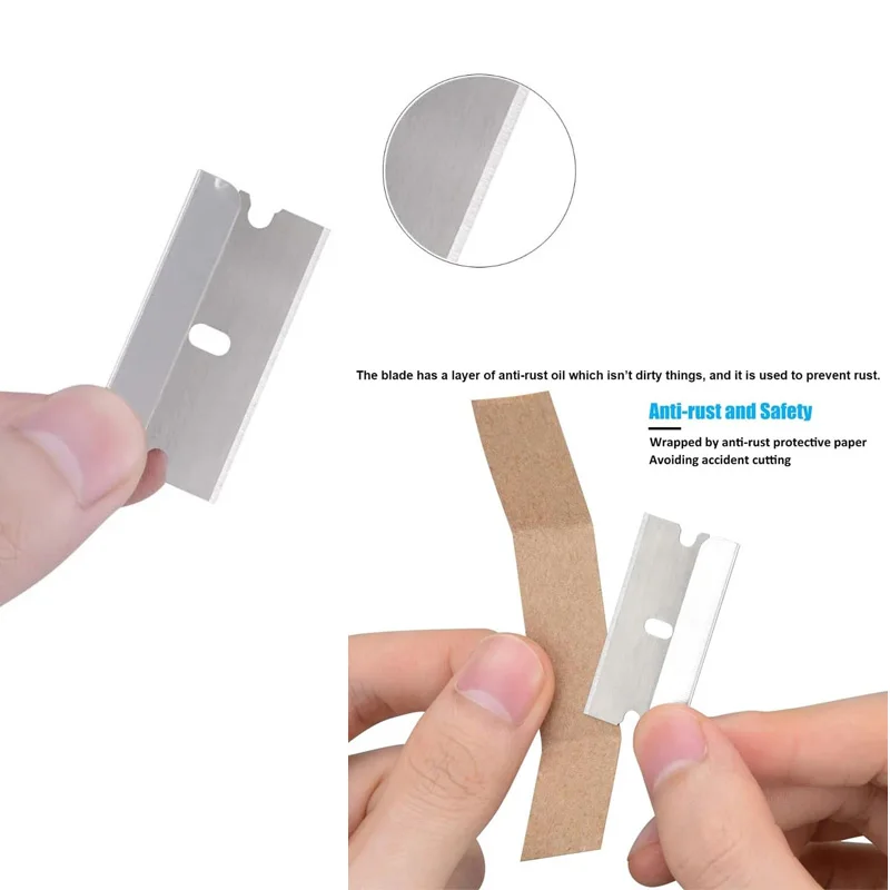 Replacement Scraper Blades Adhesive Scraper Cutter Car Sticker Remover Glass Paint Scraper Cleaning Tool for Removing Label Glue