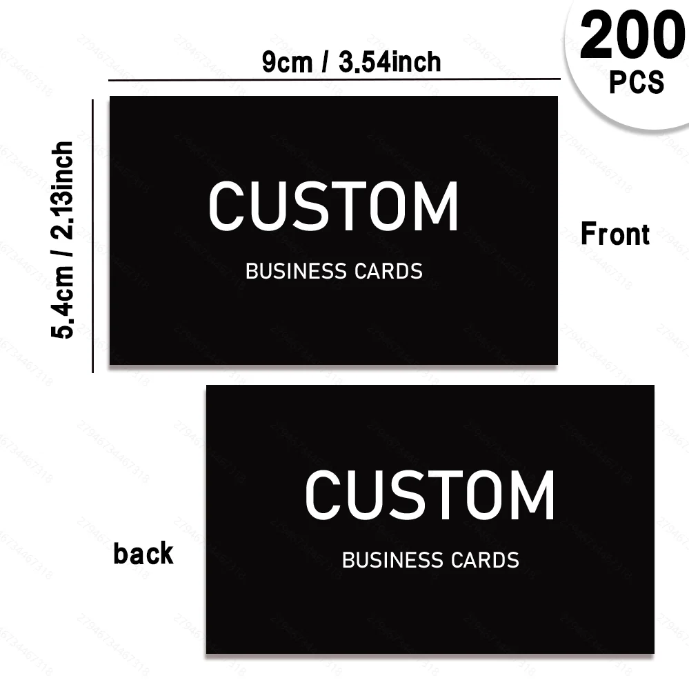 200/500/1000pcs Customizable Cards, Personalized Business Cards with Acrylic Storage Box, Matte Film Thank You Invitations