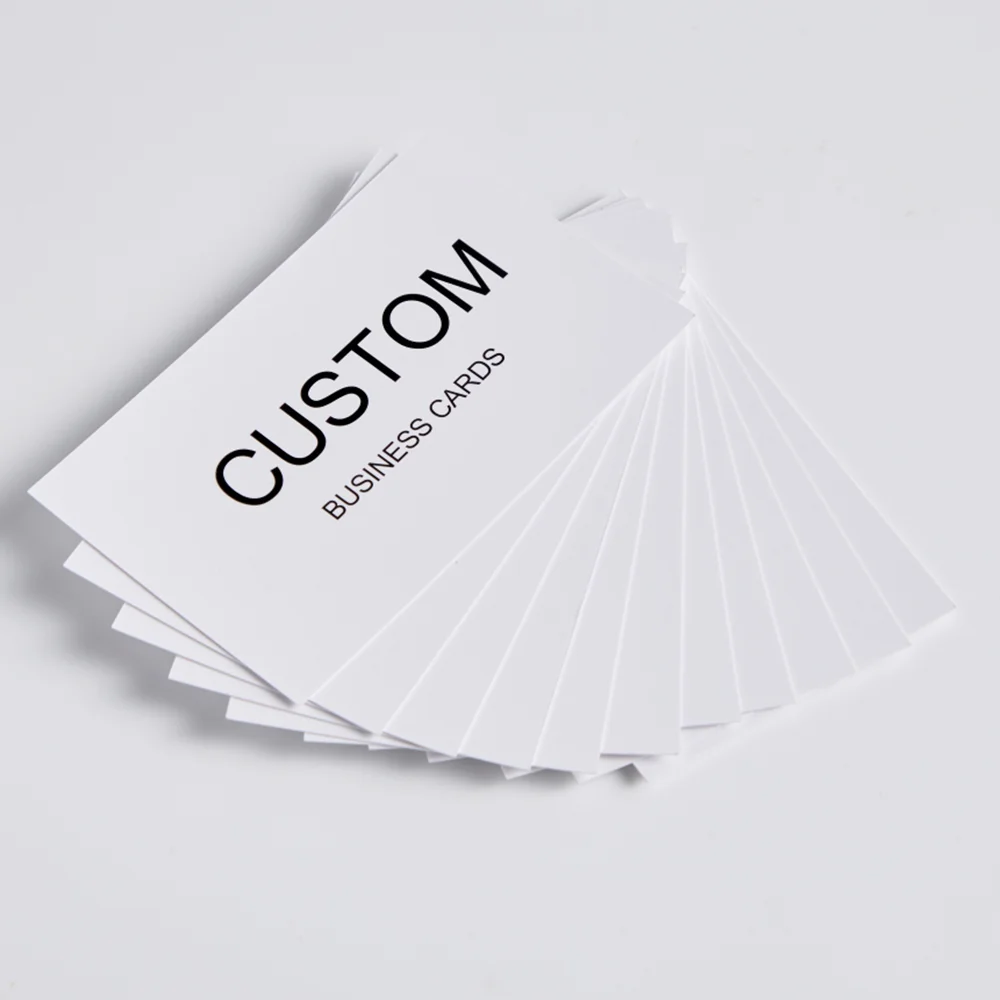 200/500/1000pcs Customizable Cards, Personalized Business Cards with Acrylic Storage Box, Matte Film Thank You Invitations