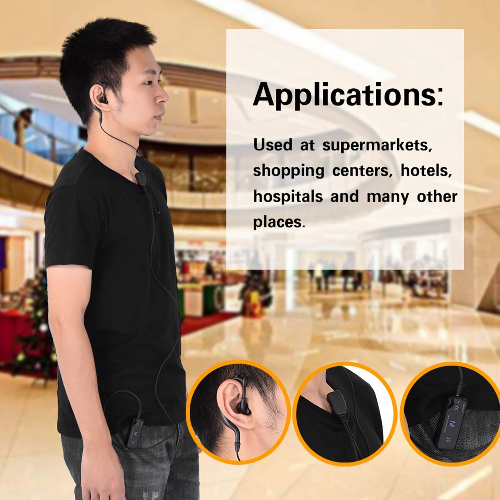 2PCS 400-470MHz Mini Walkie Talkie 2-Way Radio Transceiver & Earpiece Headset USB Powered