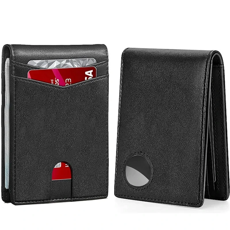 Mens Wallet Card Holder for Smart Wallet for Men Compatible with Apple Air Tag RFID Blocking Slim Carbon Fiber AirTag Wallet