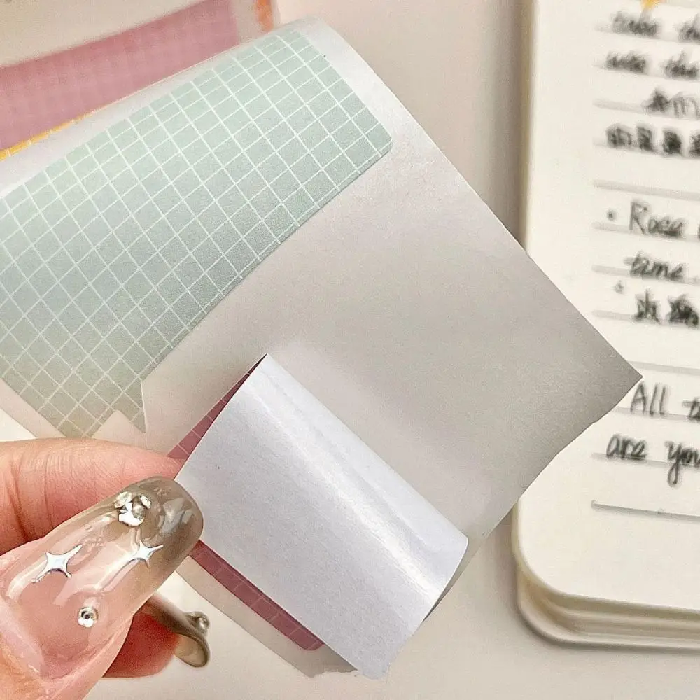 100PCS/Set Pull-out Memo Pad Creative Sticky Note Full Adhesive Labels Stickers DIY Scrapbook Sticker Student Tearable Notepad