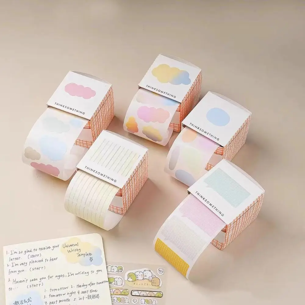 100PCS/Set Pull-out Memo Pad Creative Sticky Note Full Adhesive Labels Stickers DIY Scrapbook Sticker Student Tearable Notepad